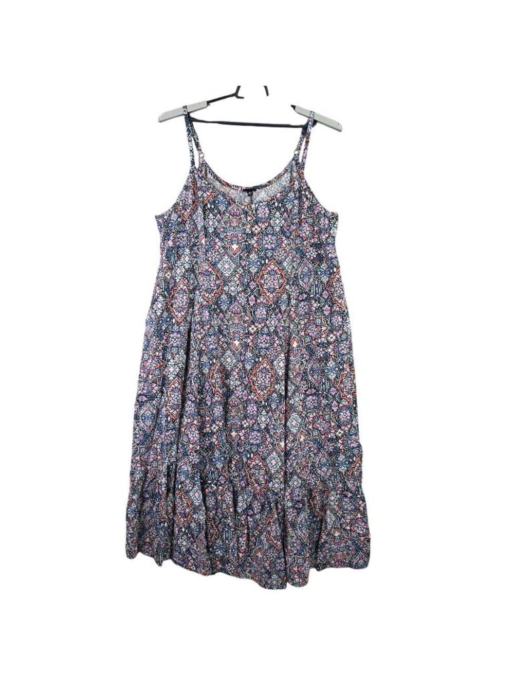 Womens Torrid Multicolor Sleeveless Boho Maxi Dress Viscose Lyocell Blend Size 3
